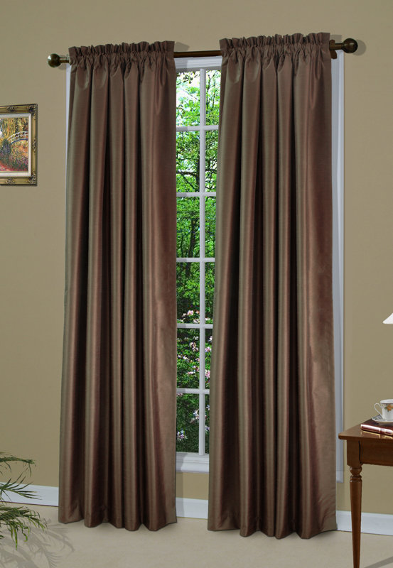 Alcott Hill Donna Insulated Solid SemiSheer Thermal Rod Pocket Single Curtain Panel & Reviews